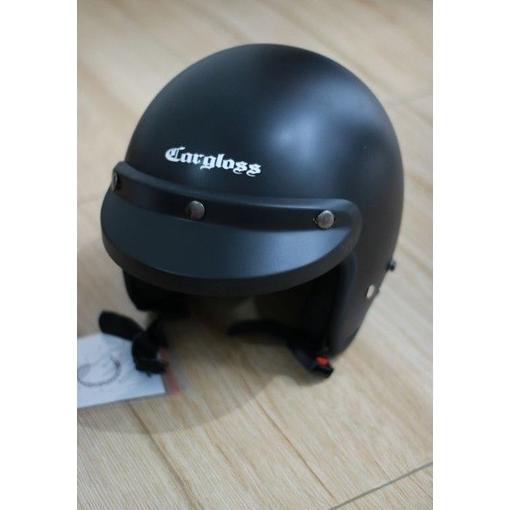 Helm Cargloss Cfm Retro Black Doff 100% Original Tanpa Kaca Lapakwendy
