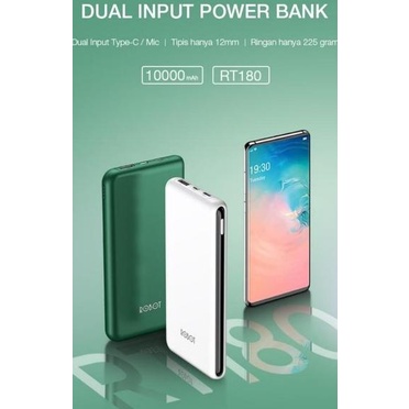 GARANSI Power Bank Robot 10000mah Power Bank RT130 Original Robot RT130