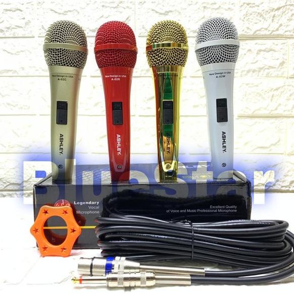 Microphone Mic Kabel Ashley A 02 Series (Gold,White,Silver,Champagne) PALING MURAH Di BUKALAPAK