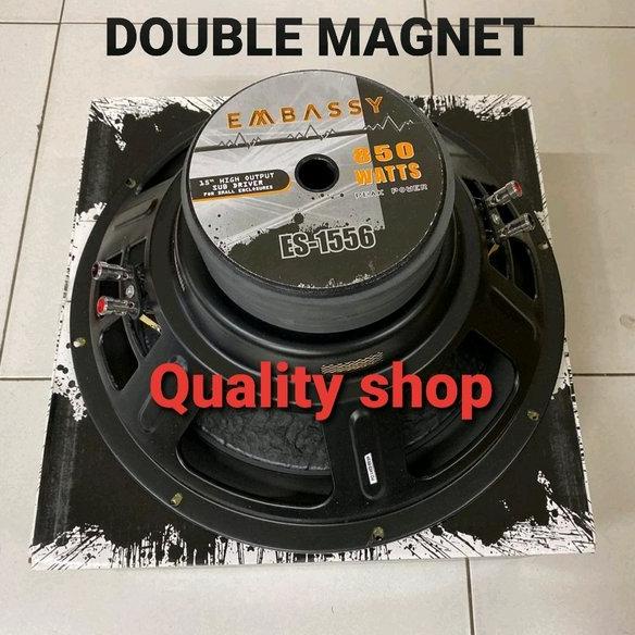 SPEAKER SUBWOOFER EMBASSY 15 INCH DOUBLE COIL DAN DOUBLE MAGNET BARU 850 WATT