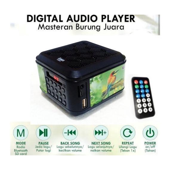TERMURAH hitam moncer go masteran burung MP3 speaker digital kicau remote kontrol audio murai cici k