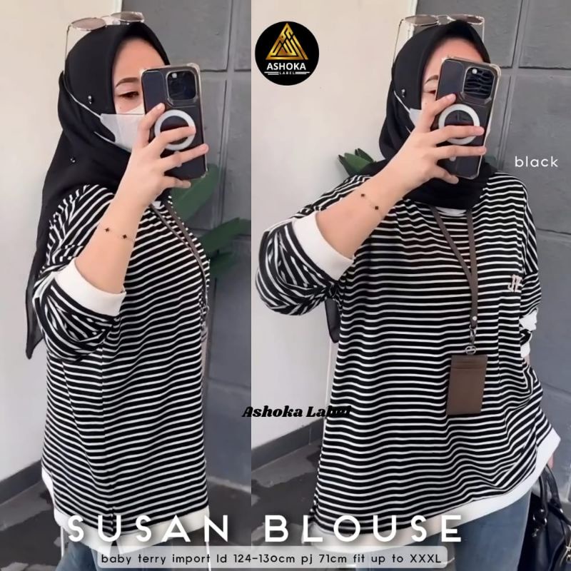 SUSAN BLOUSE BY ASHOKA// Baby Terry import// Bisa COD