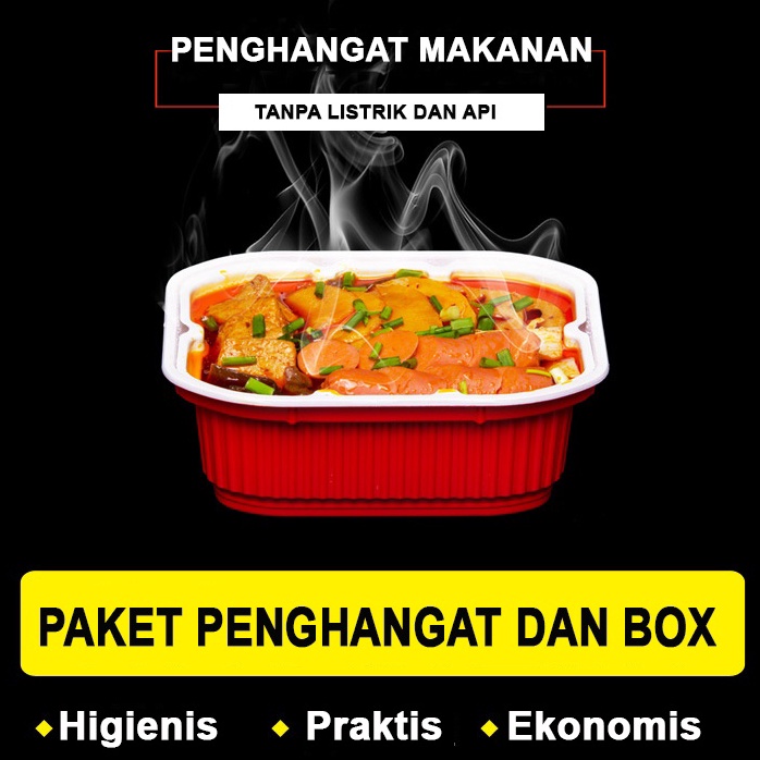 Laris Travel Self Heating Pack Pemanas makanan Instan Flameless Heater for Food untuk Travel dan Cam