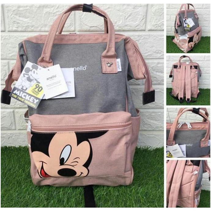 Ransel anello mickey impor kanvas premium