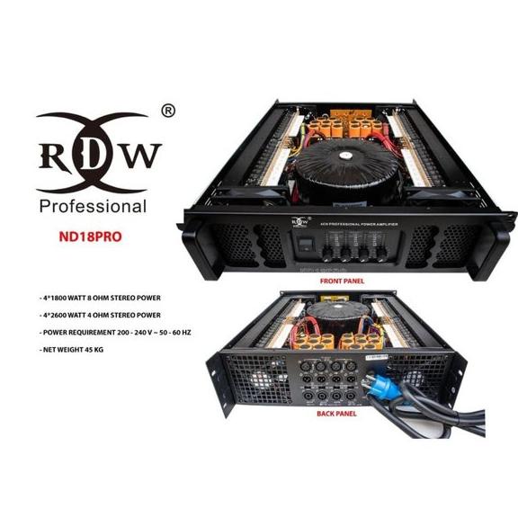 HARGA DISKON Power Amplifier RDW ND18PRO ND 18PRO ND 18 PRO Original 4 Channel