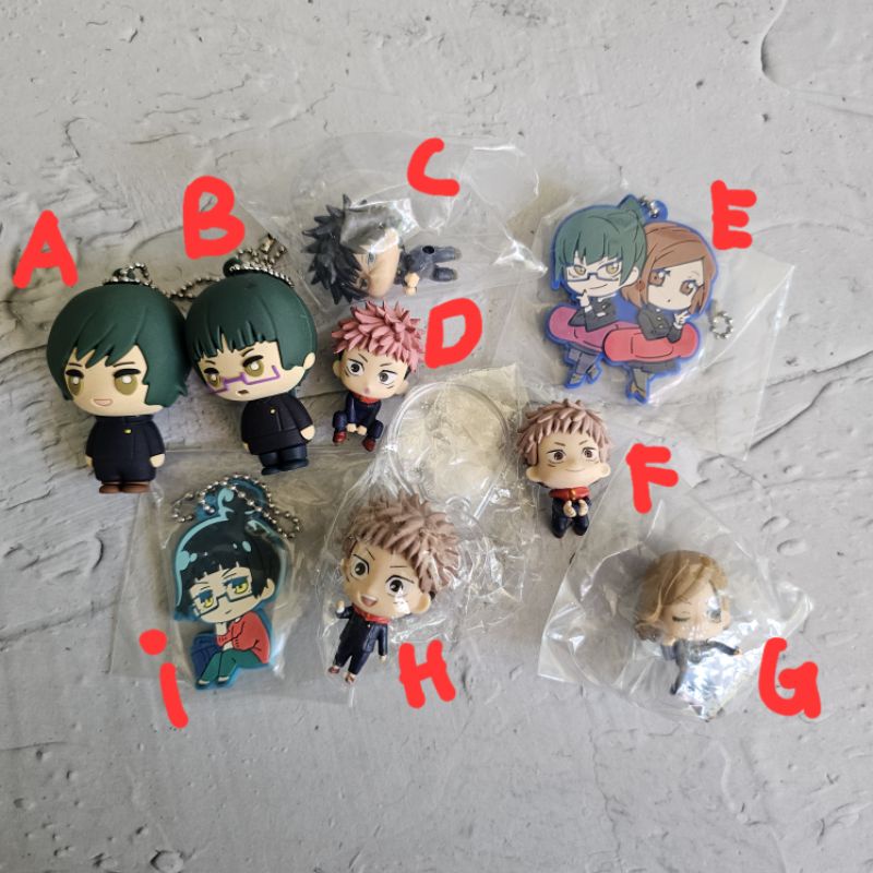 jujutsu kaisen mini figure rubber hugcot maki yuji nobara mai megumi