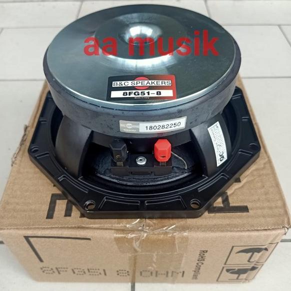 GARANSI SPEAKER COMPONENT B&C 8FG51 SPEAKER B&C 8 INCH