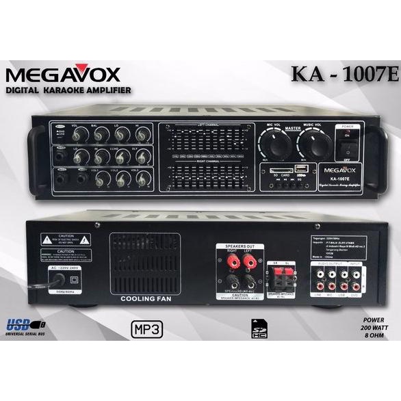 SALE Power Mixer Megavox Ka 1007E Usb sd EQUALIZER 3 Channel mic