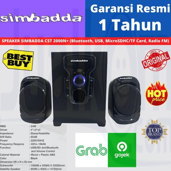 GARANSI Speaker CST 2000N Plus Bluetooth USB AUX FM RADIO SPK Simbadda Music Player CST 2000 N