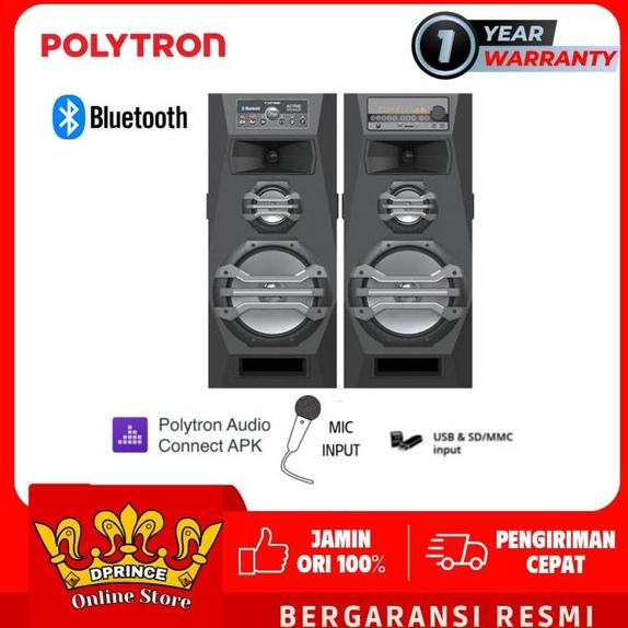 POLYTRON PAS-2A15 BA Double Woofer Speaker Aktif With Remote Control