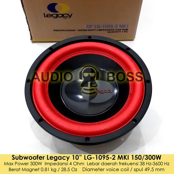 Subwoofer Legacy 10 inch LG 1095-2 - Subwoofer Legacy 10 inch LG 1095 Double Coil