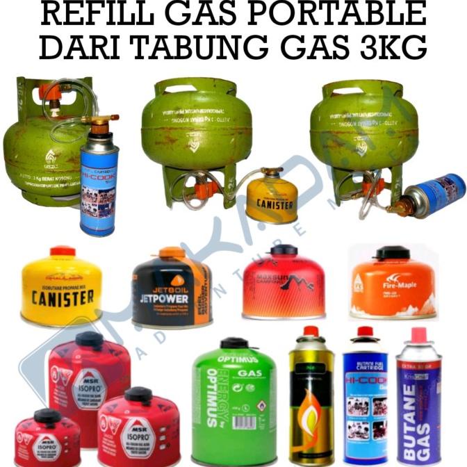 adaptor refill alat isi ulang gas canister hiccok dari tabung 3kg