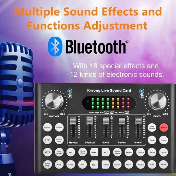 Mixer Karaoke Music Studio K-Song Live Sound Card
