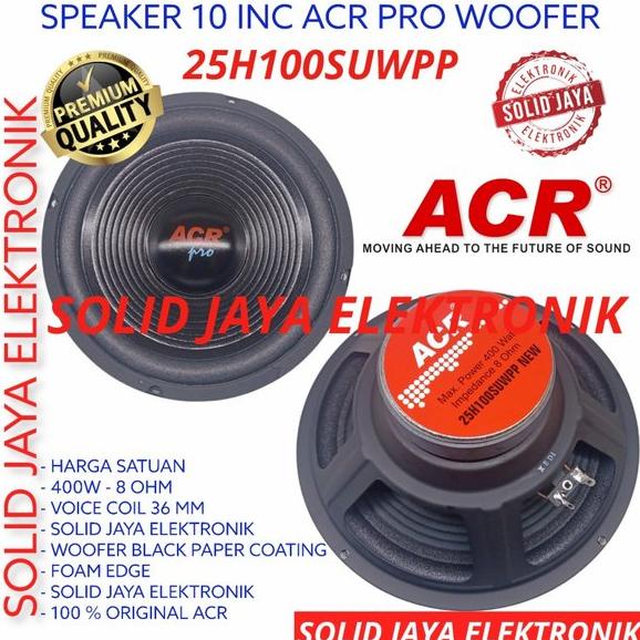 SPEAKER ACR 10 INC PRO WOOFER 25H100SUWPP NEW INCH IN 400W WOFER WOOFER ACR 10INC 10IN 10 INCH IN 25