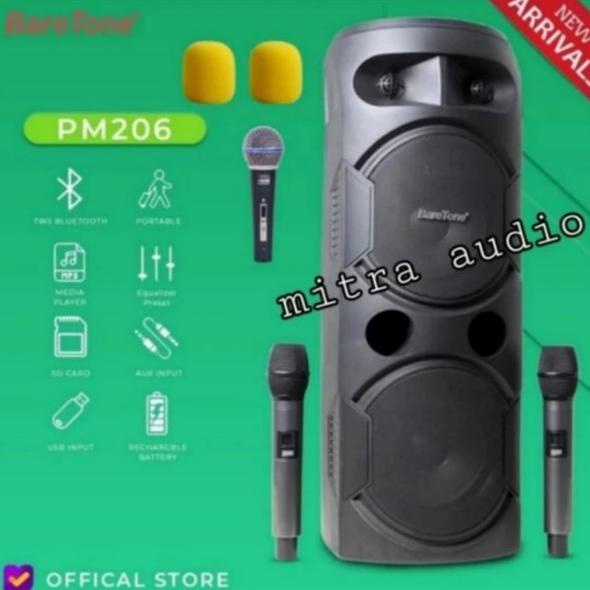 Speaker portabel bluetooth original Baretone pm 206 pm206
