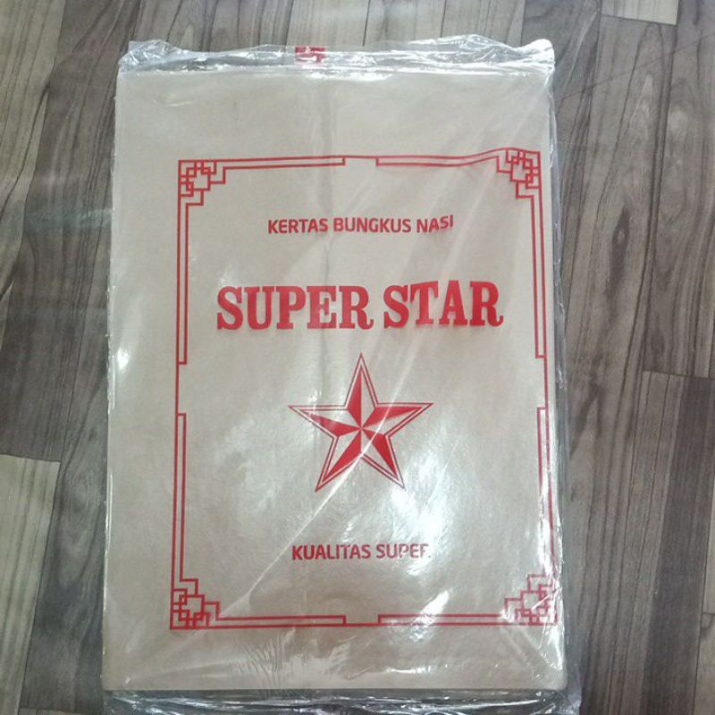 

Kertas Bungkus Nasi Super Star Isi 100 lembar