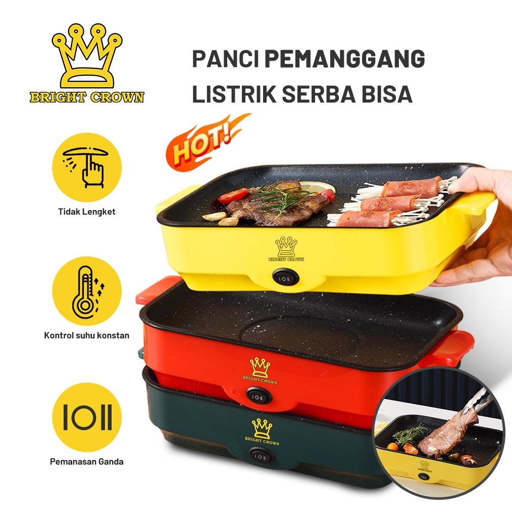 Viral Bright Crown Panggangan Bbq Panci Listrik Multifungsi Tidak Lengket / Wajan Panggang Kue Pangg