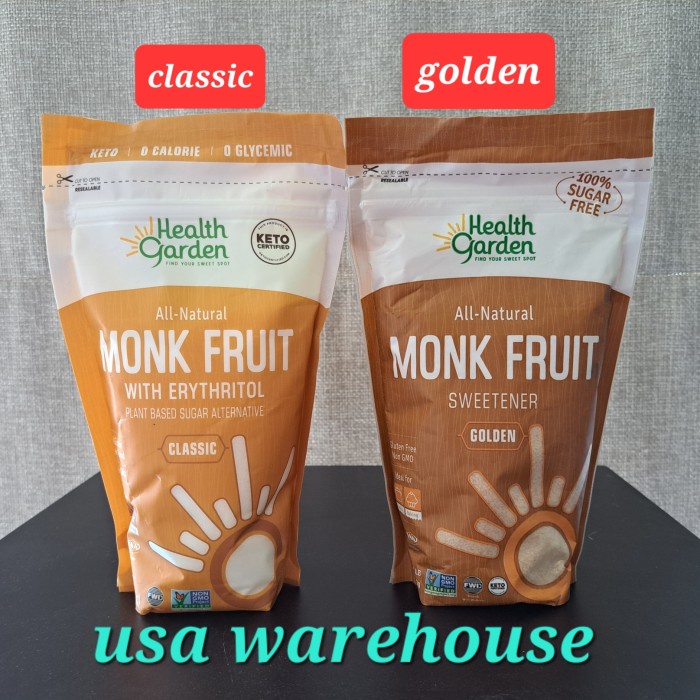 

Health Garden monk fruit sweetener Classic - Golden - 453 gr