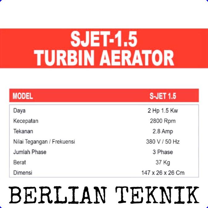 Turbin Aerator Matsumoto 2 Hp 3 Phase