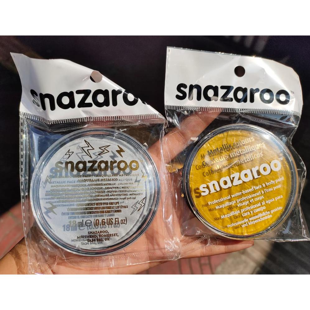 

face paint snazaroo 18 ml warna elektrik gold atau elektrik silver satuan