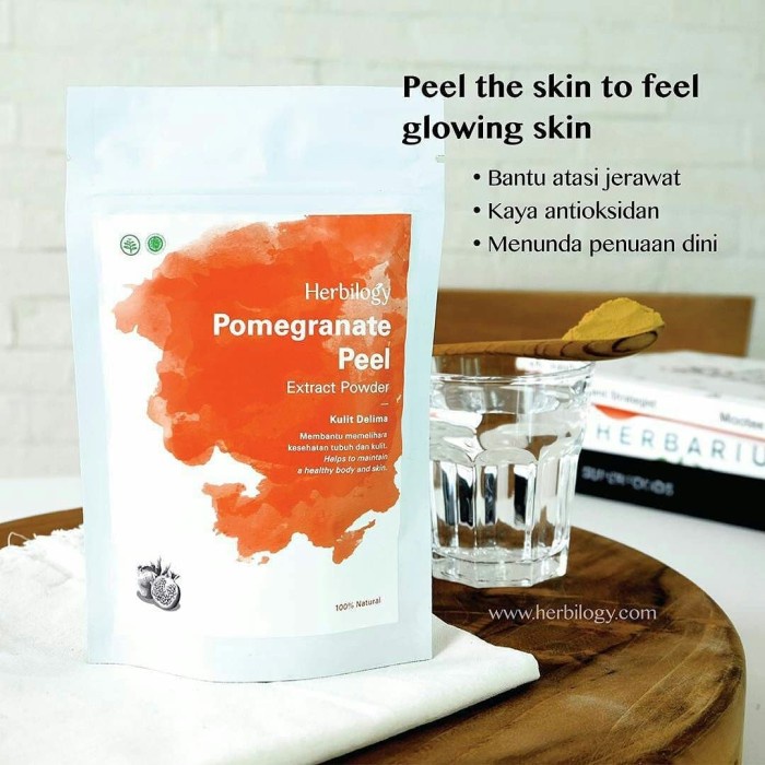 

Herbilogy Pomegranate Peel Extract Powder (Kulit Delima) 100 gr