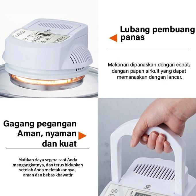 Gm Bear Oven Halogen 12 Liter (8 In 1) 1494 Air Fryer Electric Oven Akayimutsekali