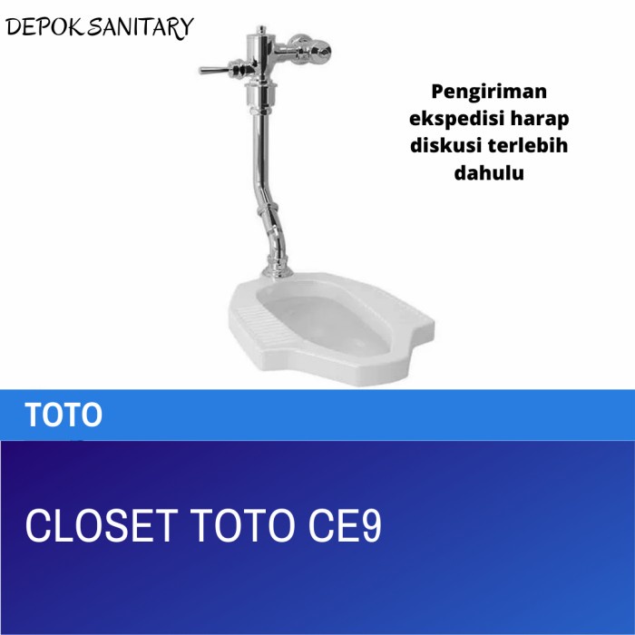 kloset toto ce9/ closet toto ce9l closet jongkok flush toto ce9