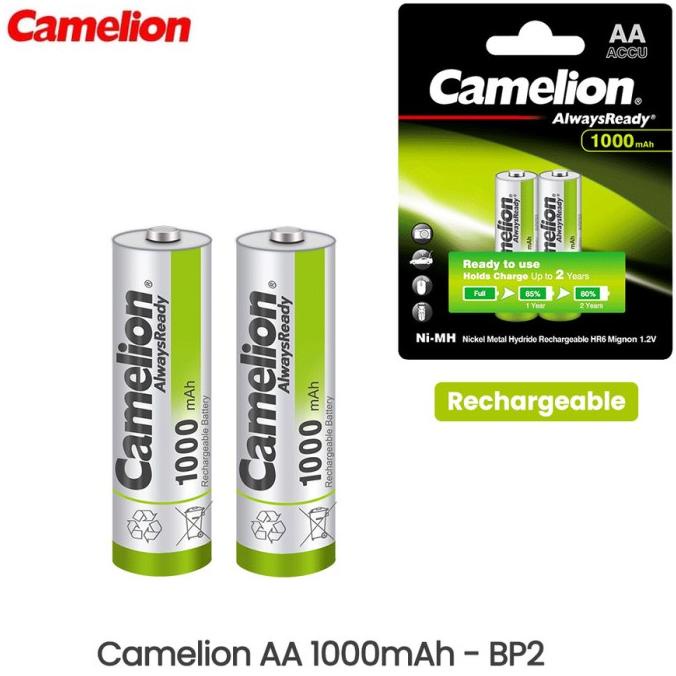 Battery Charge Camelion Aa 1000 Mah Isi 2 Battery Rechargeable Original