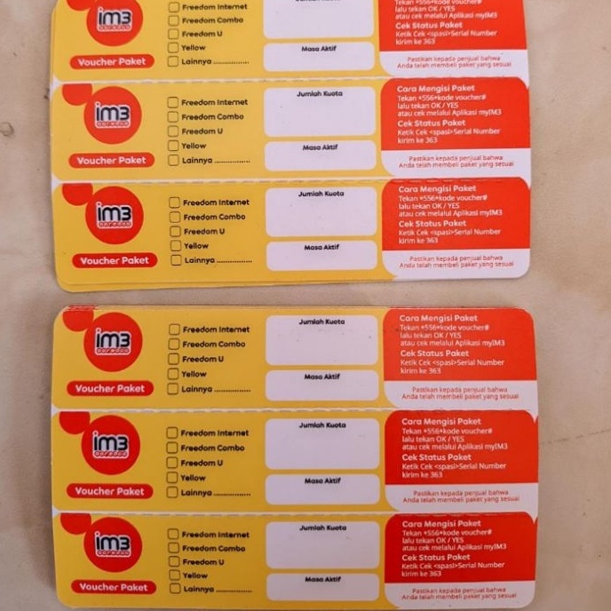 ✨BIG SALE✨ 150 SN voucher Kosong Indosat 