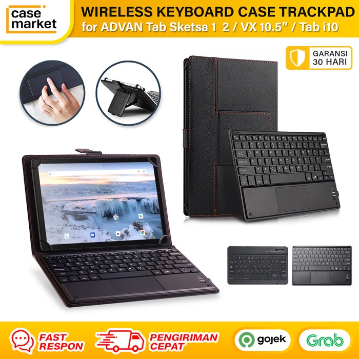 Advan Tab Sketsa 1 2 VX 10.5 i10 Wireless Keyboard Case Stand Android