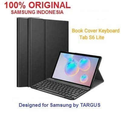 Targus Book Cover Keyboard Samsung Tab S6 Lite Original 100% - Hitam