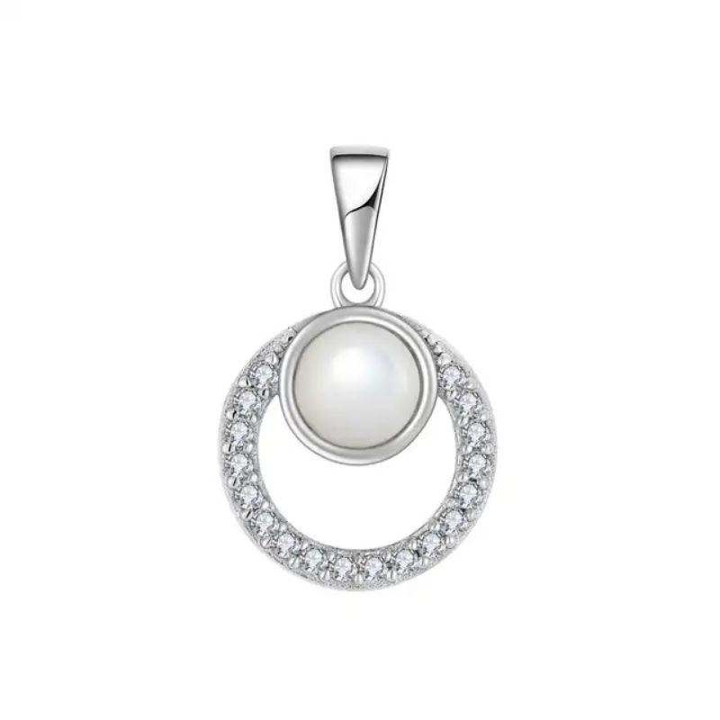 kalung liontin bentuk mutiara terbaru // kalung titanium wanita