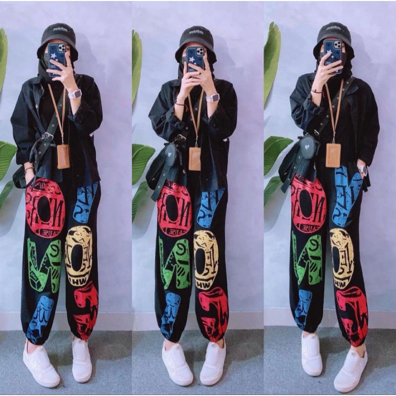 On Jogger Pants celana wanita celana panjang wanita celana jogger wanita celana jumbo wanita