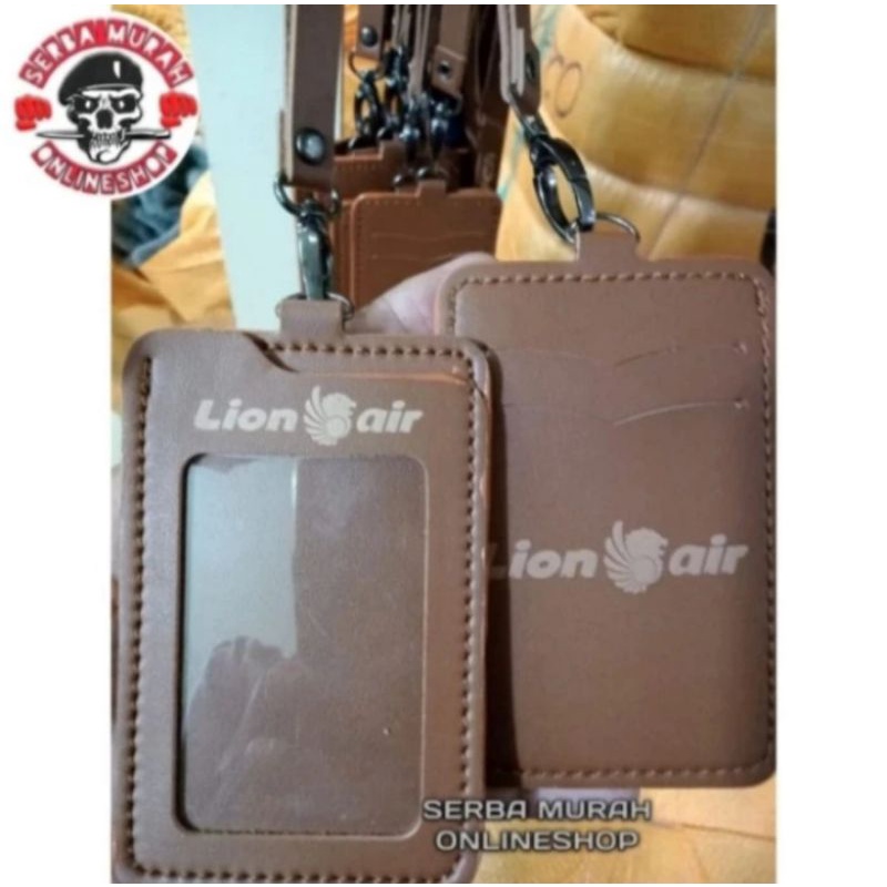 

HOLDER KALUNG ID CARD LOGO LION AIR COKLAT BEST QUALITY PREMIUM