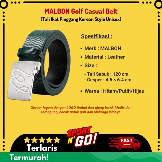 MALBON Golf Casual Belt - Tali Ikat Pinggang Korean Style Unisex