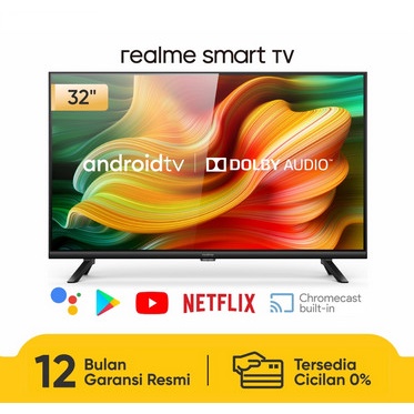 Realme Smart Led Tv 32 Inch Bezelless Android Tv Resmi Realme