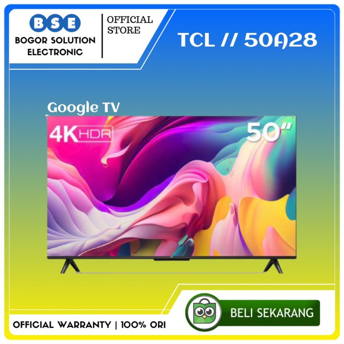Tv Tcl 50 Inch Google Tv 50A28 4K Uhd Google Tv Android Tcl 50A28 50"