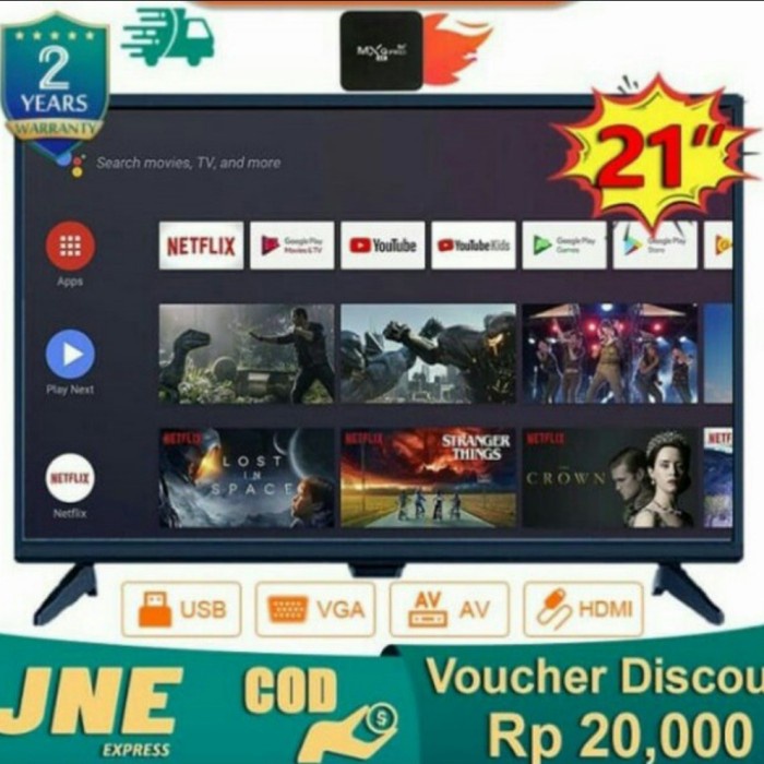 New Promo Tv Led 21 Inch Hd Ready Smart Tv Televisi Murah Berkualitas