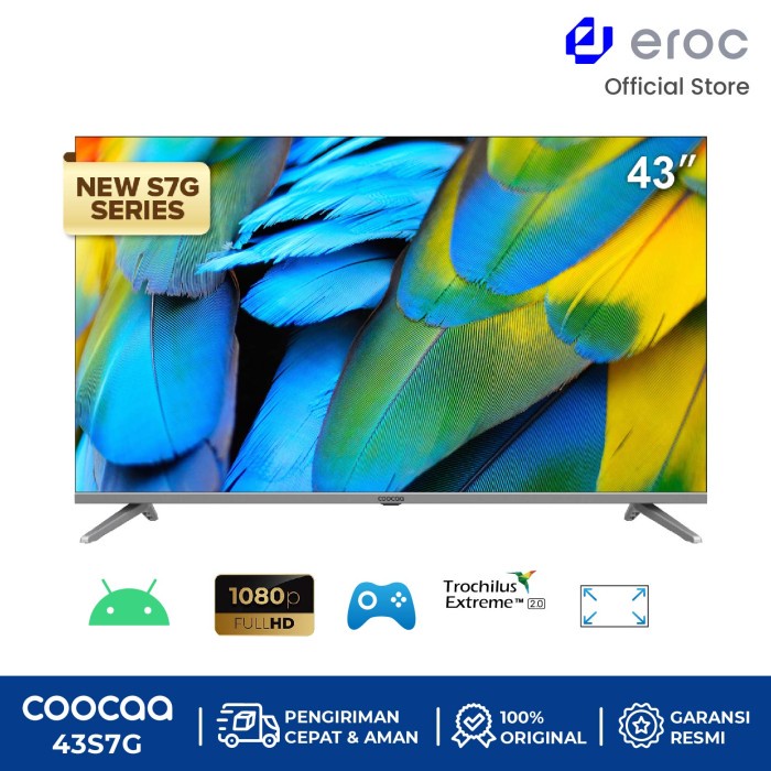Coocaa Tv 43 Inch - Android 11 - Digital Tv - 5G Wifi (Coocaa 43S7G)