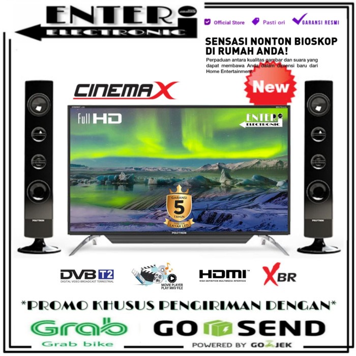 Polytron Led Tv Pld 43Ts153 - Tv Led 43 Inch Digital Full Hd Cinema X