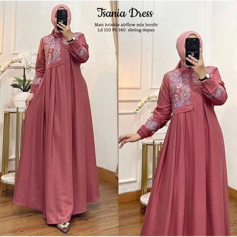 Gamis Wanita Dewasa Terbaru 2023 Viral Remaja Aesthetic Tunik Gamyes Batik Bawah Lutut Sampai Mata K