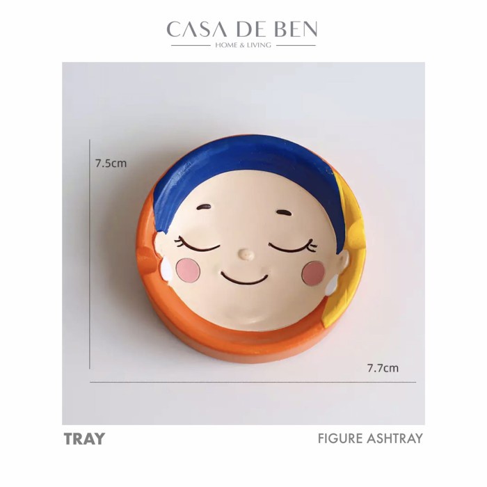 Figure Ashtray / Asbak Resin Monalisa Mathilda Leon Girl Pearl Earring