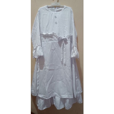gamis putih rempel baju muslim anak