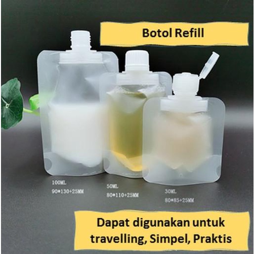 %$%$%$%$] Botol Refill Tempat Sabun Travel Plastik Fliptop Organizer Traveling
