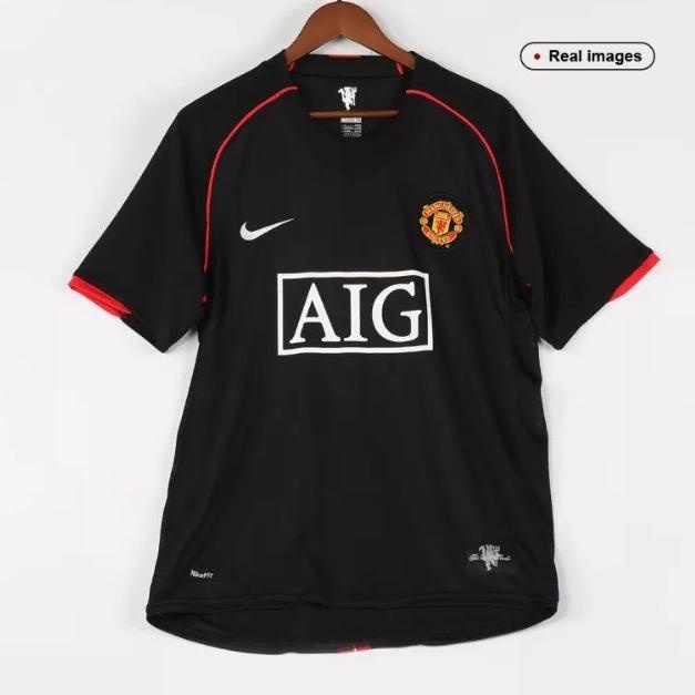 PROMO BAJU BOLA JERSEY MU RETRO 2007 2008 JERSEY RETRO MU AWAY 2007 HITAM MU RETRO 2008 NHC397