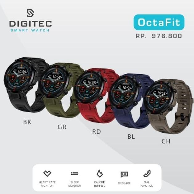 Digitec Smartwatch OCTAFIT - Jam Tangan Pria Digitec Original