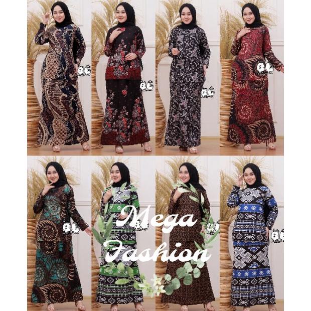 Termurah Mega - Baju Kurung Wanita Melayu Terbaru Setelan Batik Wanita Modern 2022 Baju Kurung Malay
