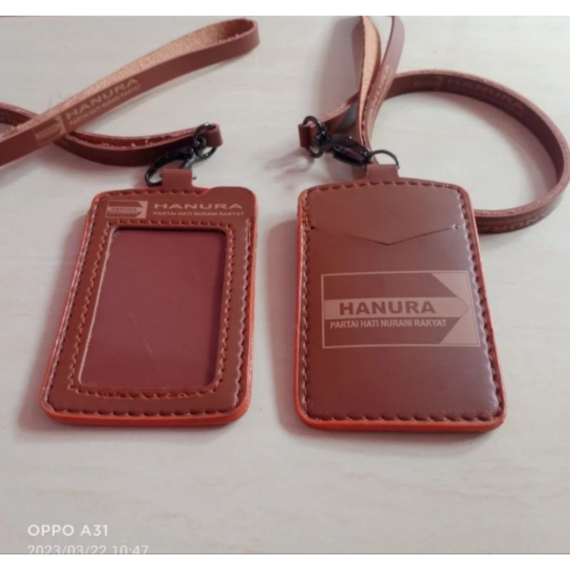 

HOLDER KALUNG ID CARD LOGO PARTAI HANURA COKLAT BEST QUALITY PREMIUM