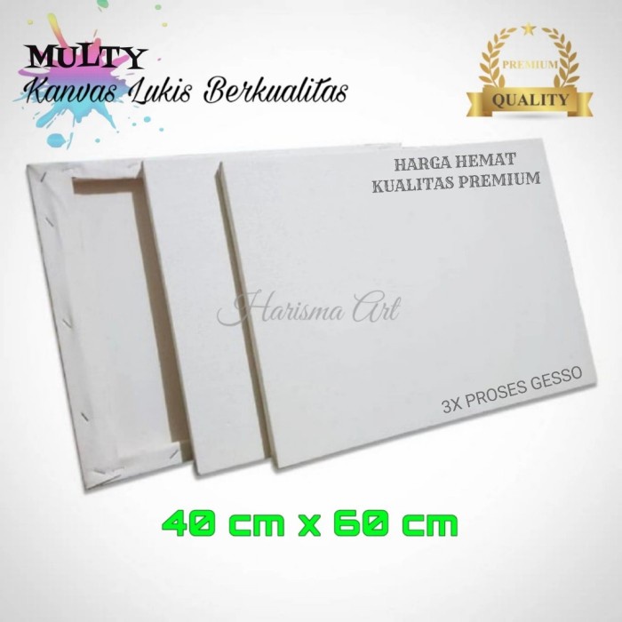 

Kanvas Lukis + Spanram/Frame Berkwalitas Tahan Lama Ukuran 40 60 Cm