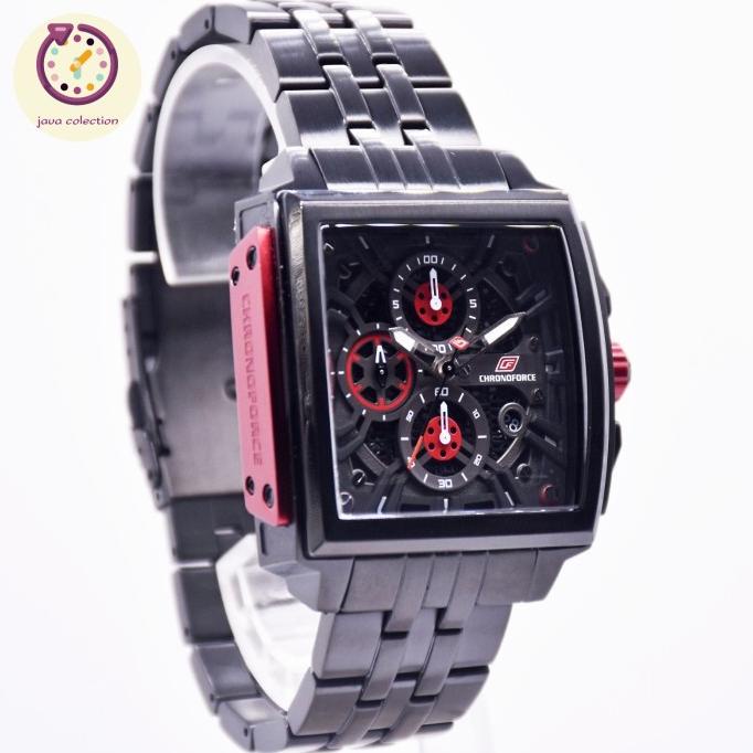 Jam Tangan Pria CHRONOFORCE CF 5347G Paket Tali Rubber Original
